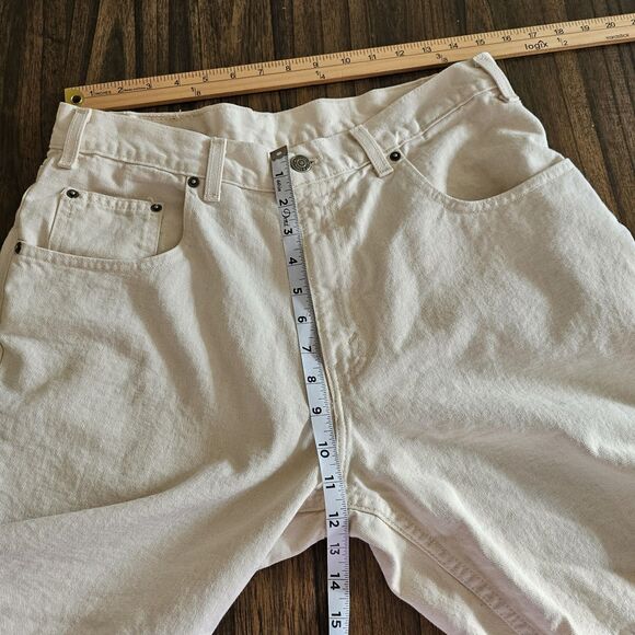 Vintage Nuovo County Seat Jeanswear Beige Denim Shorts Men’s Size 34 USA Made - Picture 6 of 8